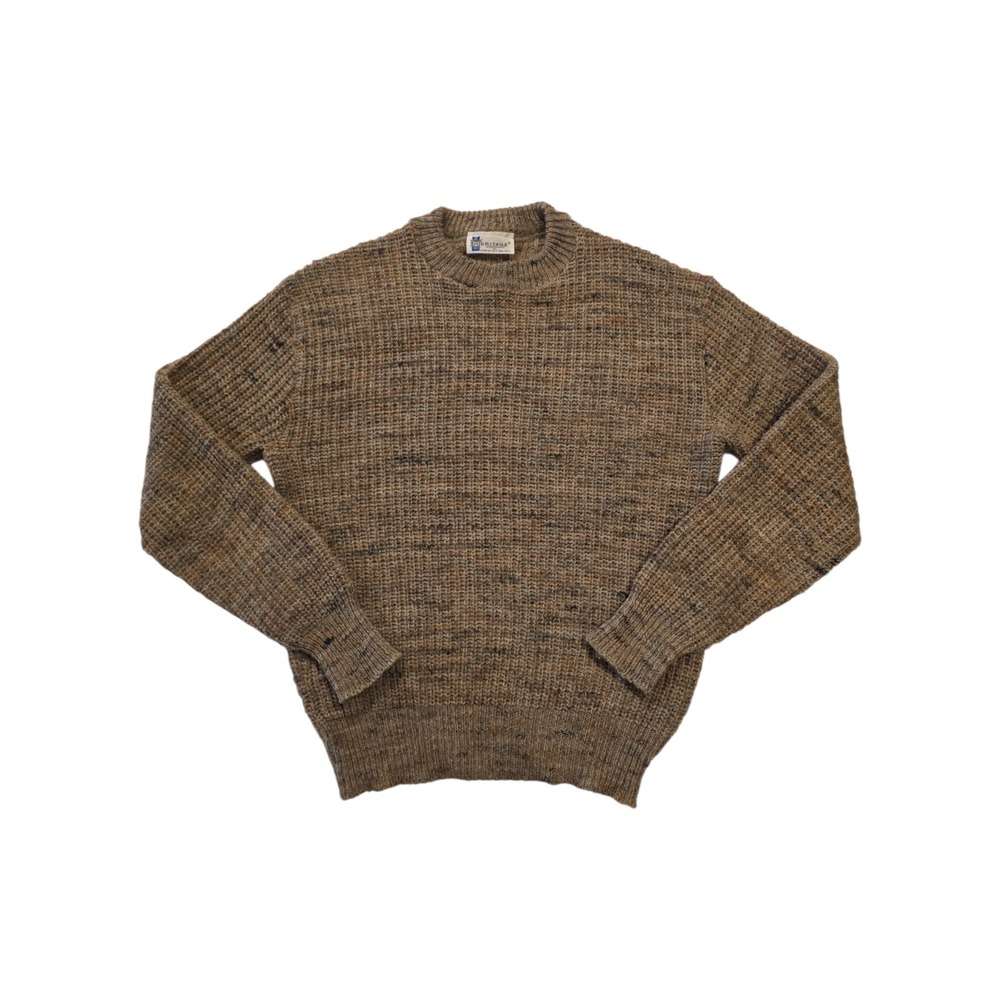 Vintage Heritage Sportswear Knit Sweater XL Brown Speckled Crewneck USA